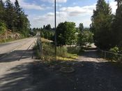 Statsråd Ihlens vei til venstre og Smithbakken ned mot Strømmen stasjon.