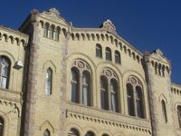 Stortingsbygningen, oppført 1866, ark. Emil Victor Langlet, byggmester Binneballe.