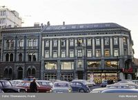 Stortorvet 7 og 8 før riving og oppføring av Kreditkassens nybygg. Foto: Frank Thomassen (ca. 1965)