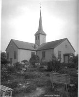 Strøms kirke fotografert i 1912. Foto: Anders Beer Wilse
