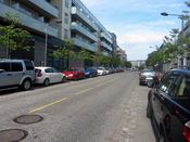 Strømsveien gjennom Strømmen sentrum høsten 2014.