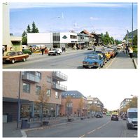 Strømmen Sparebank, Strømsveien 65, i to utgaver.