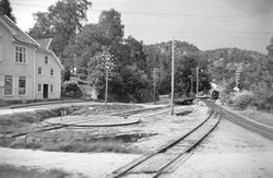 Svingskive på Urskog-Hølandsbanen, Bjørkelangen. Ukjent/Jernbanemuseet