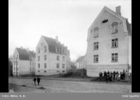 Tøyen arbeiderboliger (1913) i Tøyengata 47. Foto: Anders Beer Wilse/Oslo byarkiv (1915).