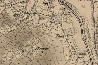 Tajet under Holt Kongsvinger kart 1916.jpg