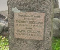 Theodor Kielland var sogneprest i Rollag 1877-82. Han er gravlagt på Asker kirkegård. Foto: Stig Rune Pedersen