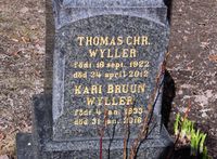 Gravminnet til professor i statsvitenskap Thomas Chr. Wyller. Foto: Stig Rune Pedersen