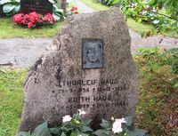 Skiløperen Thorleif Haugs gravminne på Bragernes kirkegård. Foto: Stig Rune Pedersen