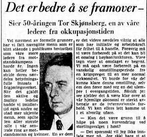 Tor Skjønsberg faksimile Aftenposten 1953.JPG