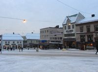 Torget i Tønsberg sett fra Øvre Langgate. Foto: Stig Rune Pedersen