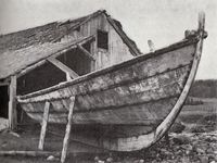 Toskgansbåt på Ulsnes ved Dromnessundet. Foto: Kristian Kielland