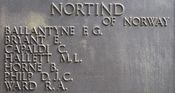 «Nortind of Norway», inskripsjon på Tower Hill Monument, et minnesmerke over britiske falne fra handels- og fiskeflåten under verdenskrigene. Foto: Stig Rune Pedersen