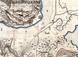 Tråstad sund, Vinger kommune kart 1816.jpg