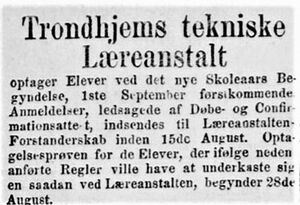Trondhjems Tekniske Læreanstalt faksimile 1871.jpg