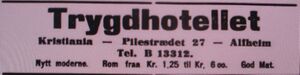 Trygdhotellet annonse Aftenposten 1913.JPG