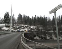 Trygve Lies bro over E6 ved Furuset ble navngitt i 2008. Foto: Stig Rune Pedersen