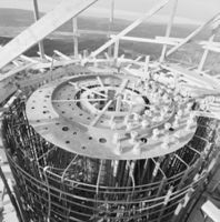 Dagens Tryvannstårn under bygging, 1960. Foto: Knudsens Fotosenter