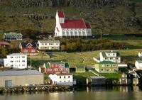 Tvøroyrar kirke Færøyene ved 100-årsjubileet 2008.
