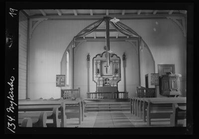 Interiør fra Nykirke.