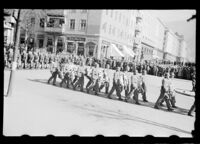 Ole Bulls plass i Bergen under begravelsen av Sipo-offiserene den 30. april 1942. Foto: Magnus Nielsen