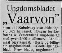 490. Ungdomsbladet "Vaarvon".jpg