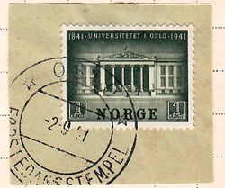 NS-regimet feiret i 1941 jubileet for grunnsteinsnedleggelsen for universitetsbygningene i 1841.