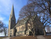 Hjaltlandsgata 3: Vålerenga kirke. Foto: Stig Rune Pedersen (2012)