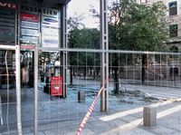 VG-huset 27. juli 2011, etter terrorbomben mot Regjeringskvartalet fem dager tidligere. Foto: Stig Rune Pedersen