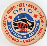 Ølbrikke fra Ski-VM i 1966. Foto: Stig Rune Pedersen.