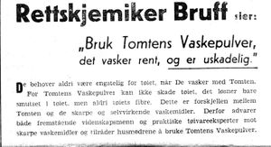 Vaskepulverannonse i Nord-Trøndelag og Nordenfjeldsk Tidende 09.02.33.jpg