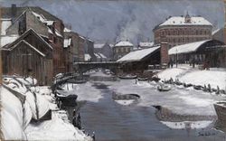 Brua malt av Ivar Lund, ca. 1900