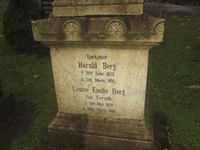 Verkseier Harald Bergs gravminne på Vår Frelsers gravlund. Under Bergs ledelse begynte Glasmagasinet med detaljhandel.