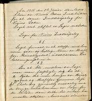 Fyrste side i møteprotokollen til Veum Innkjøpslag