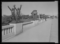 Fra brua. Foto: Ukjent / Nasjonalbiblioteket (1949).