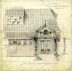 Villa Holmensæter i Holmenkollen, tegnet for Herr Generalkonsul Hesselberg av arkitekt Olav Olson.