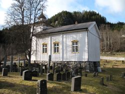 Nesland kyrkje, 1847 Foto: Siri Johannessen (2012).