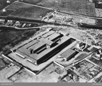 Vinmonopolets sentralanlegg året før ferdigstillelse. Foto: Otto Valentin Juell/Oslo Museum (1932).