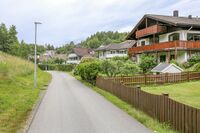 Parti fra Dal og Brenna med småhusbebyggelsen i Oscar Dahls vei. Foto: Leif-Harald Ruud (2022)