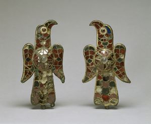 Visigothic Pair of Eagle Fibula Walters 54421 54422 Group.jpg