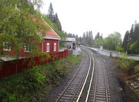 Voksenkollen stasjon på Holmenkollbanen fra 1916. Foto: Stig Rune Pedersen (2015)