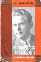Bok av Leif Wærenskjold utgitt av Riksmålsforbundet