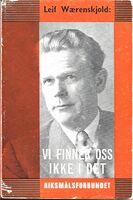 Bok av Leif Wærenskjold utgitt av Riksmålsforbundet