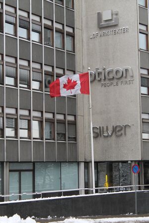 Wergelandsveien 7 i Oslo Canadas flagg.JPG