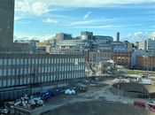 Rivingen av Y-blokka i oktober 2020, sett fra Hovedbrannstasjonen. Foto: Elin Olsen